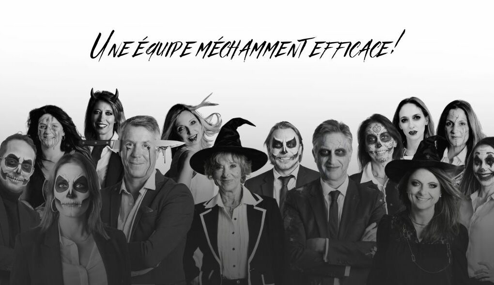 Halloween ne nous fait pas peur ! Découvrez notre équipe en version effrayante (ou presque) et une campagne pleine d’humour pour rappeler que, même déguisés, nous restons vos experts de confiance pour vendre ou gérer votre bien.